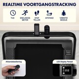 Squatz Walking Pad met Trilplaat en Handrail Zwart – Compacte Loopband met LED Display en Afstandsbediening voor Thuis en Kantoor, Grote Loopoppervlakte