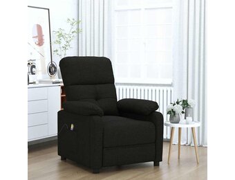 vidaXL Massagestoel stof zwart