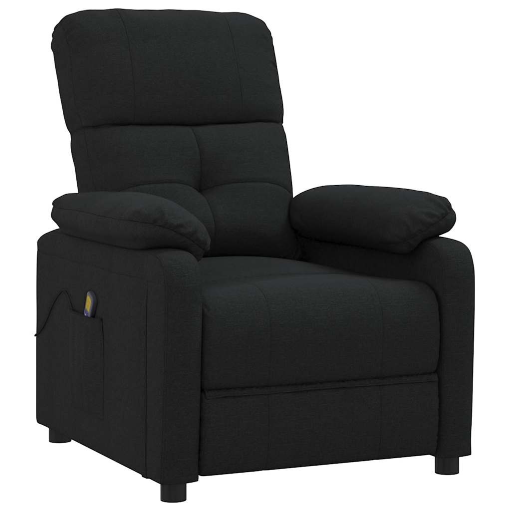 vidaXL Massagestoel stof zwart
