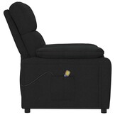 vidaXL Massagestoel stof zwart