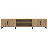 vidaXL Tv-meubel 180x31,5x40 cm bewerkt hout artisanaal eikenkleurig