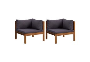 VidaXL Hoekbank Set Donkergrijs - 35% Korting