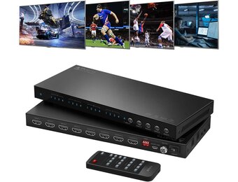 PORTTA 4x4 HDMI Matrix 4K 60Hz met ARC, Audio Extractor en Afstandsbediening