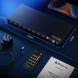 PORTTA 4x4 HDMI Matrix 4K 60Hz met ARC, Audio Extractor en Afstandsbediening