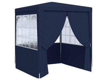 vidaXL Partytent met zijwanden professioneel 90 g/m² 2x2 m blauw
