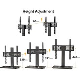 FITUEYES TV-standaard voor 27-32 43 50 55 inch TV, 8 hoogte verstelbaar Max VESA 400x400mm 40kg