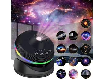 Sterrenhemel Projector, HD Planetarium Projector met 13 Filmschijven, 360 Graden Draaibaar, Projector Melkweg, Nachtlampje Ster Projectie met Timer en Dynamisch Meteoor