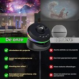 Sterrenhemel Projector, HD Planetarium Projector met 13 Filmschijven, 360 Graden Draaibaar, Projector Melkweg, Nachtlampje Ster Projectie met Timer en Dynamisch Meteoor
