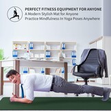 Yogamat Extra Lang Breed 213x81 cm TPE Antislip Fitnessmat Groen/Zwart met Draagband