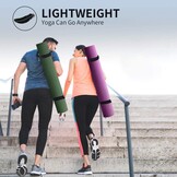 Yogamat Extra Lang Breed 213x81 cm TPE Antislip Fitnessmat Groen/Zwart met Draagband