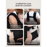 Grownsy Babydrager voor pasgeborenen, ergonomische kinderdrager 3-20 kg