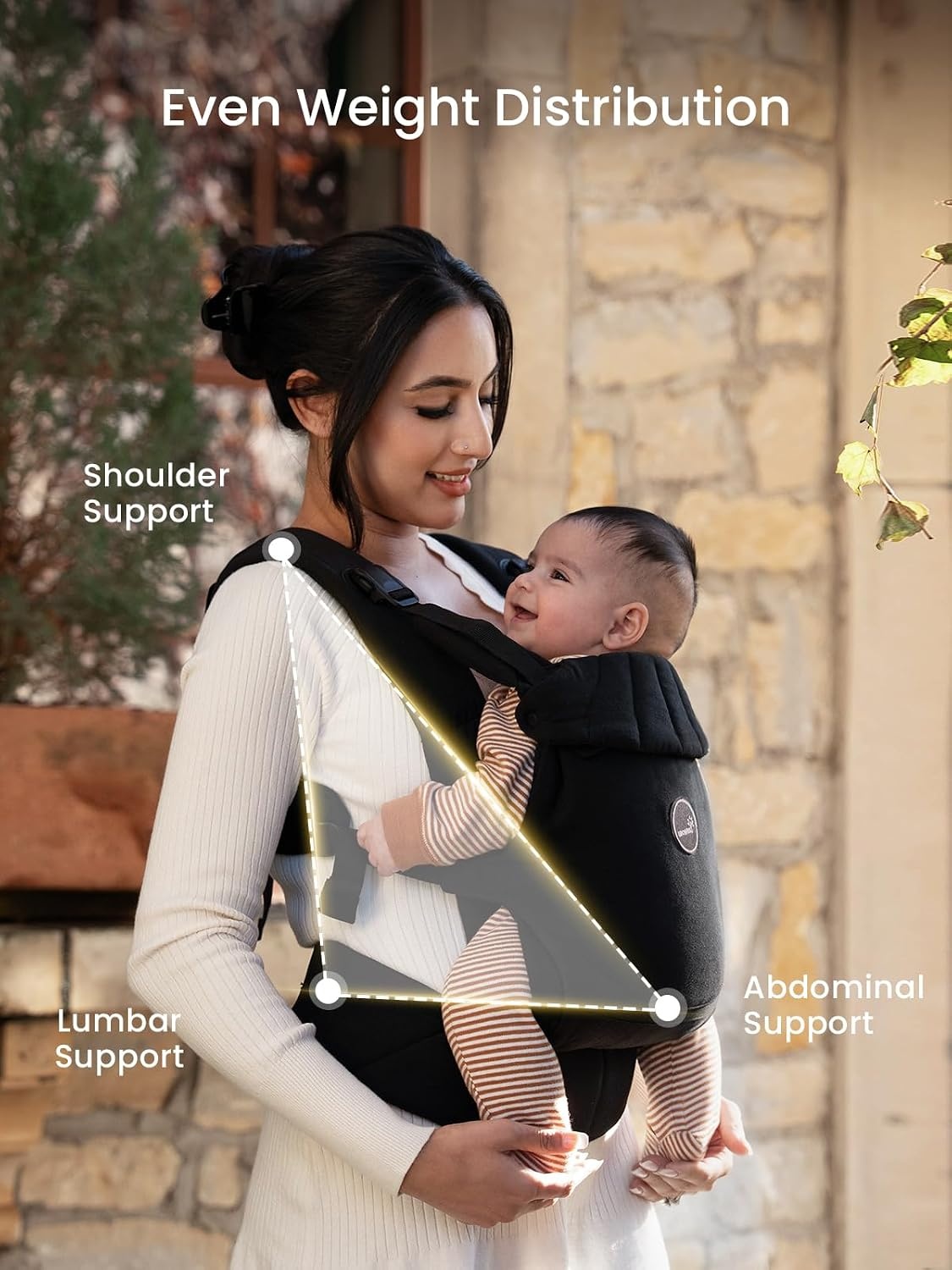 Grownsy Babydrager voor pasgeborenen, ergonomische kinderdrager 3-20 kg