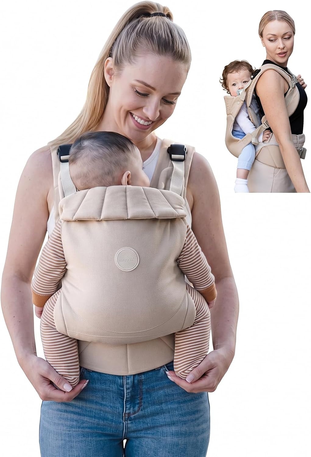 Grownsy Babydrager voor pasgeborenen, ergonomische kinderdrager 3-20 kg