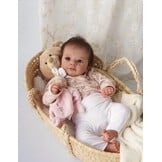 Rxdoll Levensechte reborn babypop van 48 cm, kleine babymaat, met zacht en verzwaard lichaam, realistisch ontwerp, ideaal als cadeau voor kinderen
