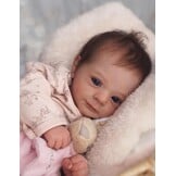 Rxdoll Levensechte reborn babypop van 48 cm, kleine babymaat, met zacht en verzwaard lichaam, realistisch ontwerp, ideaal als cadeau voor kinderen