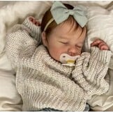 Rxdoll Levensechte reborn babypop van 48 cm, kleine babymaat, met zacht en verzwaard lichaam, realistisch ontwerp, ideaal als cadeau voor kinderen