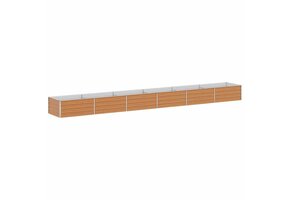 Verhoogde Plantenbak Lichtbruin Staal 600x80x45 cm - 34% Korting