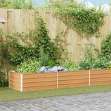 vidaXL Verhoogde plantenbak Licht Bruin 600 x 80 x 45 cm