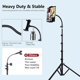 Ipad en telefoon statief 73 inch zwanenhals tablet vloerstandaard houder houder met afstandsbediening voor 3,5 tot 15 inch tablets iPhones, iPad Pro Air Mini 12,9 11 10,5, Galaxy Tab S9 ultra