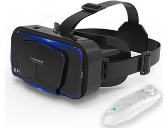 VR-bril mobiele telefoon virtual reality met afstandsbediening, 3D VR-bril Ervaar games en 360 graden films in zachte en comfortabele bril voor Phone Android 5 ~ 7 inc