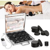 Professionele Hot Stone Massage Set - 20-delige Basaltstenen met Elektrische Verwarmer