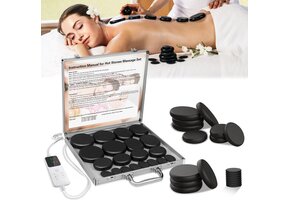 Professionele Hot Stone Massage Set (20 Stenen) - 34% Korting
