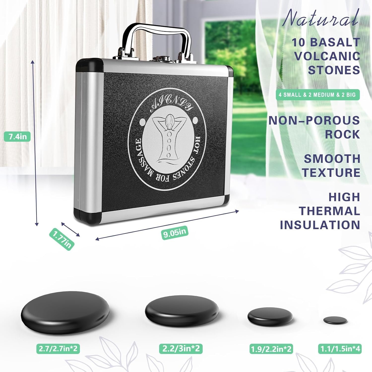Professionele Hot Stone Massage Set - 20-delige Basaltstenen met Elektrische Verwarmer