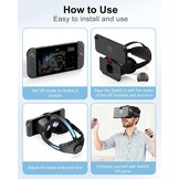 Verbeterde VR-headset voor Nintendo Switch 2, Switch 2 Virtual Reality VR-bril met verstelbare HD-lenzen en comfortabele hoofdband, Virtual Boy 3D-bril voor Switch 2 accessoires (zwart)