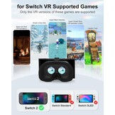 Verbeterde VR-headset voor Nintendo Switch 2, Switch 2 Virtual Reality VR-bril met verstelbare HD-lenzen en comfortabele hoofdband, Virtual Boy 3D-bril voor Switch 2 accessoires (zwart)