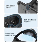 Verbeterde VR-headset voor Nintendo Switch 2, Switch 2 Virtual Reality VR-bril met verstelbare HD-lenzen en comfortabele hoofdband, Virtual Boy 3D-bril voor Switch 2 accessoires (zwart)