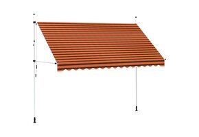 vidaXL Luifel Uittrekbaar 350 cm Oranje/Bruin - 35% Korting