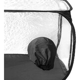 60x60x90cm Kweektent, Paddestoel Groeiende Stille Luchtbox, Transparant PVC, Zwart