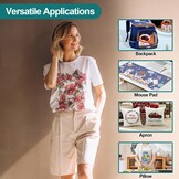 Mefine Warmtepersplotter 22,8 x 22,8 cm, verwarmingsplotter met timer, snelle verwarming en automatische uitschakeling voor textiel en keramiek