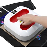 Mefine Warmtepersplotter 22,8 x 22,8 cm, verwarmingsplotter met timer, snelle verwarming en automatische uitschakeling voor textiel en keramiek
