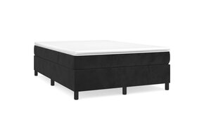 Boxspring bed 140x190 cm zwart fluweel - 35% korting