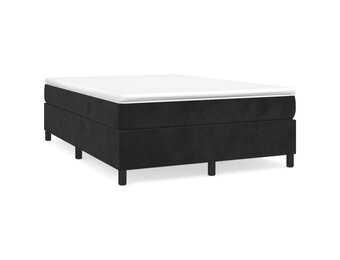 vidaXL Boxspring bed 140x190 cm fluweel zwart