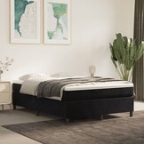 vidaXL Boxspring bed 140x190 cm fluweel zwart