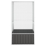 vidaXL Vogelkooi 111x107x211,5 cm gegalvaniseerd staal antracietkleur