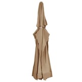 vidaXL Vervangingsdoek voor parasol 610 cm taupe