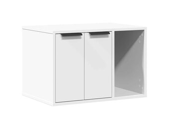 vidaXL Kattenbakkast 60x40x40 cm bewerkt hout wit