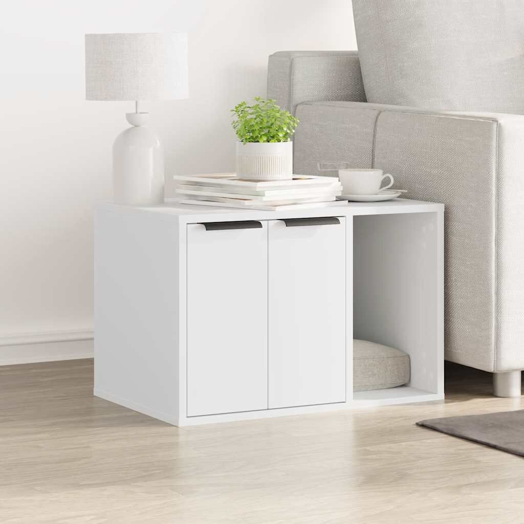 vidaXL Kattenbakkast 60x40x40 cm bewerkt hout wit