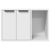 vidaXL Kattenbakkast 60x40x40 cm bewerkt hout wit