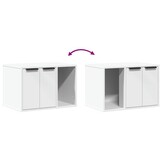 vidaXL Kattenbakkast 60x40x40 cm bewerkt hout wit