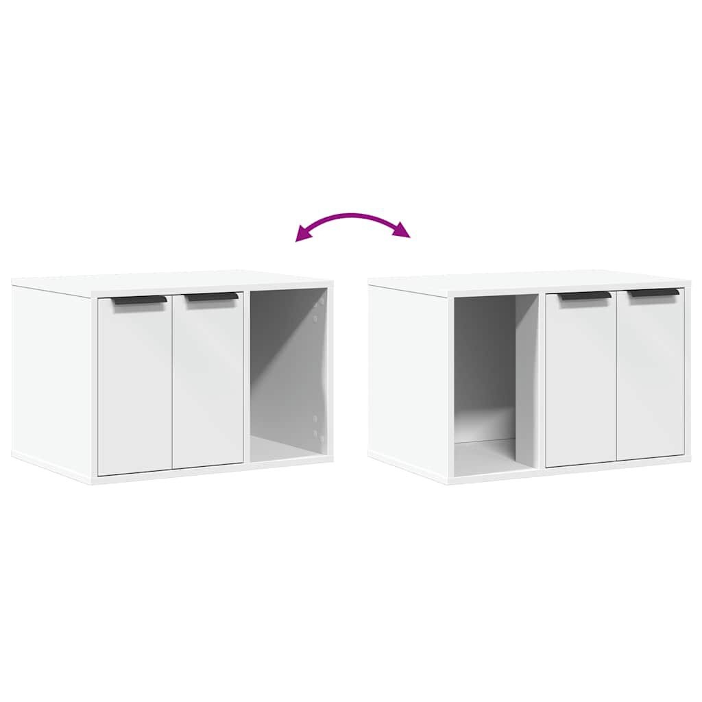 vidaXL Kattenbakkast 60x40x40 cm bewerkt hout wit