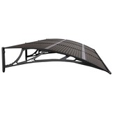 vidaXL Deurluifel 300x100 cm polycarbonaat zwart