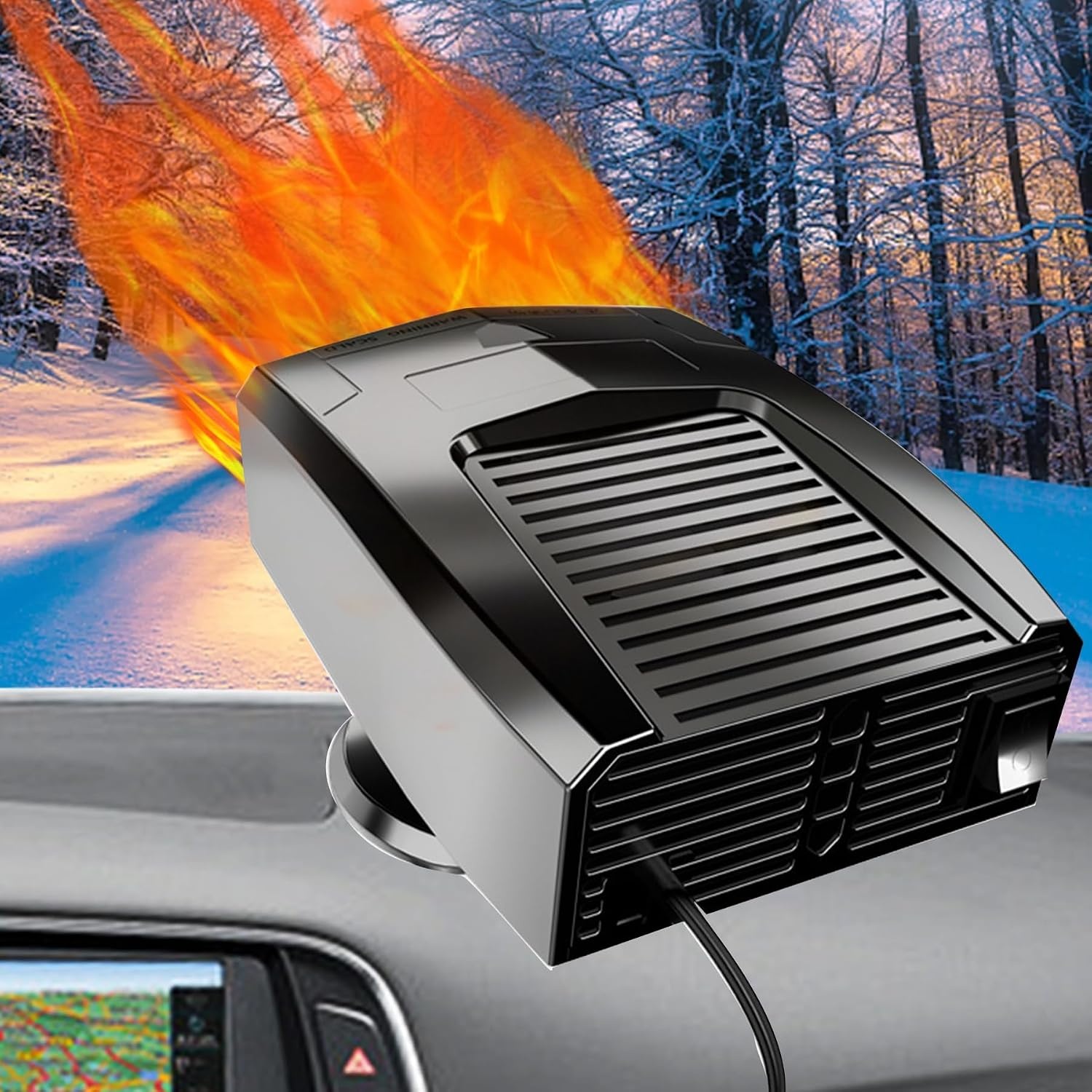 12V Autoverwarming & Ontdooier met Korting: Snel Warm, Helder Zicht