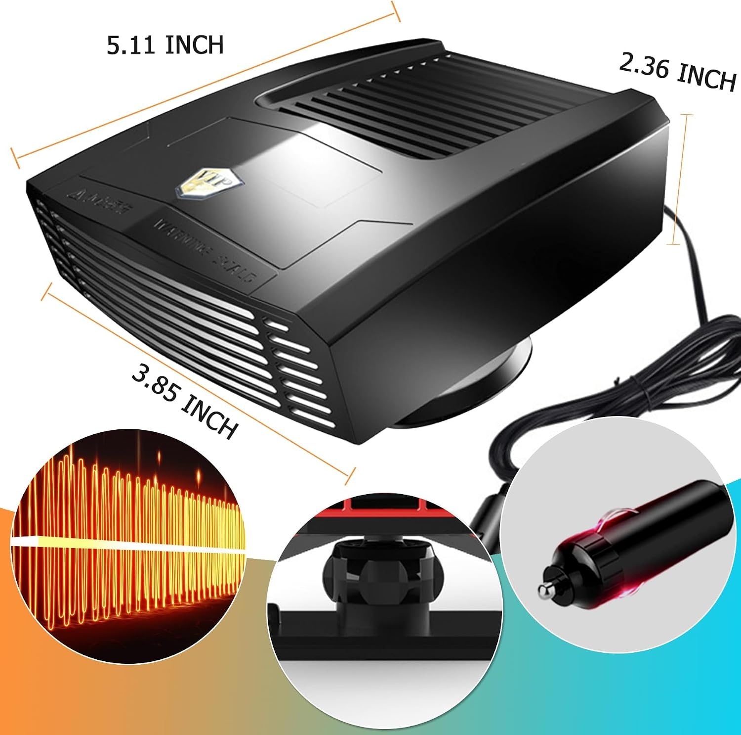 12V Autoverwarming & Ontdooier met Korting: Snel Warm, Helder Zicht