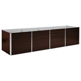 Verhoogde Plantenbak 320x80x77 cm Gegalvaniseerd Staal Bruin - 34% Korting