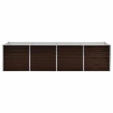 Verhoogde Plantenbak 320x80x77 cm Gegalvaniseerd Staal Bruin - 34% Korting