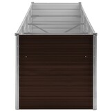 Verhoogde Plantenbak 320x80x77 cm Gegalvaniseerd Staal Bruin - 34% Korting